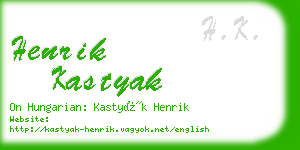 henrik kastyak business card